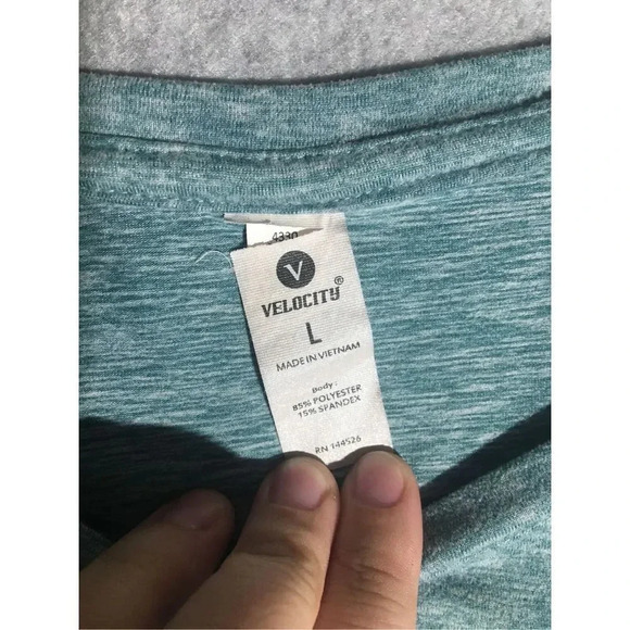 Womens Velocity Top Cropped Workout Twist Front Athletic Workout Casual - Picture 2 of 5